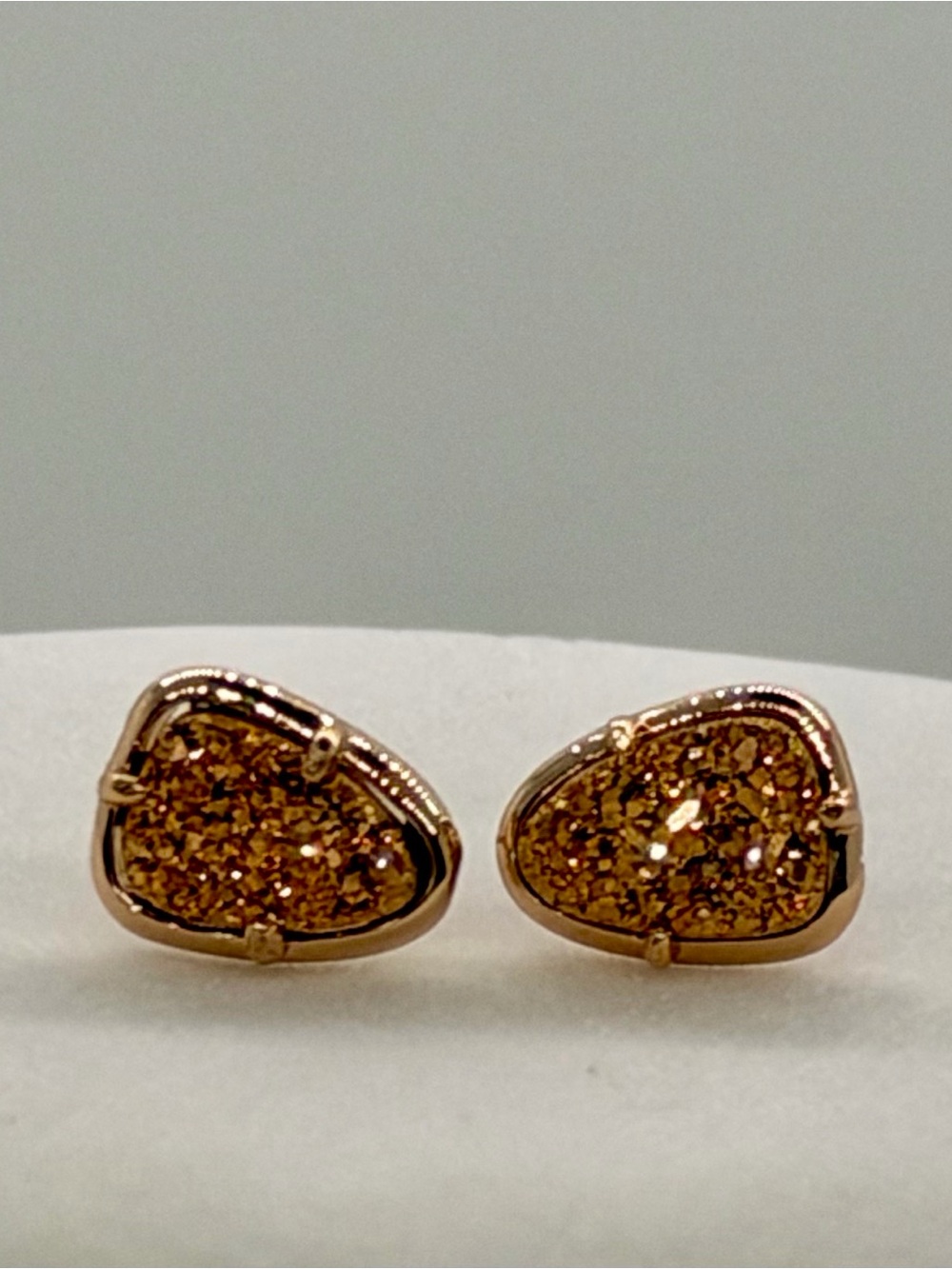 Kendra Scott Hazel Gold Druzy Earrings in Rose Gold
